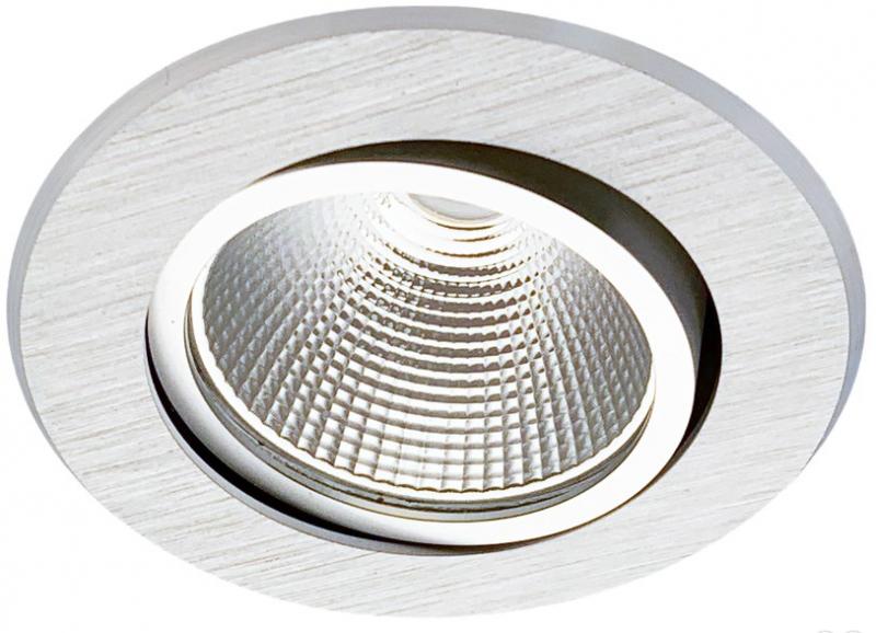 MOBILUX LED-Einbaustrahler MOBiDIM COB CLASSIC 9W R 3000K alu gebürstet