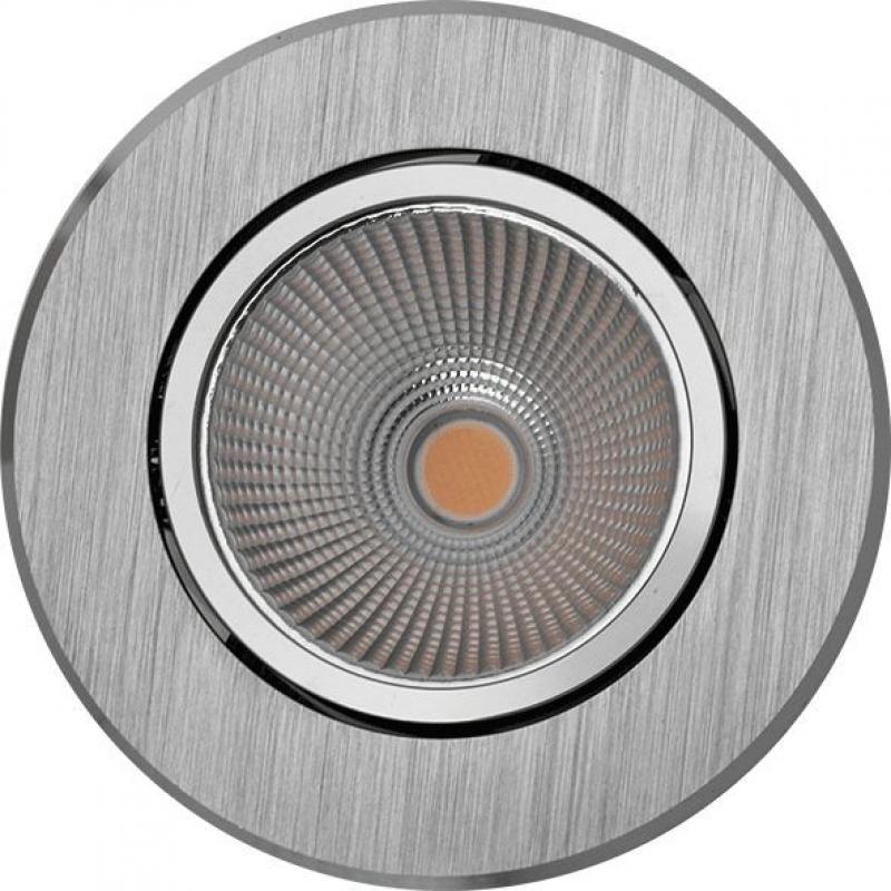 MOBILUX LED-Einbaustrahler MOBiDIM COB CLASSIC 9W R 3000K alu gebürstet
