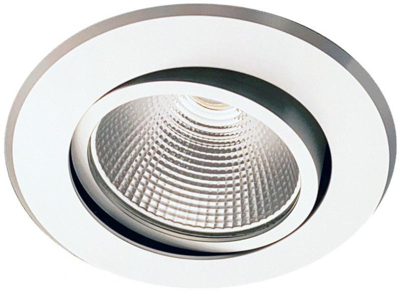MOBILUX Schwenkbarer LED-Einbaustrahler MOBiDIM COB POWER 12W R 3000K alu poliert