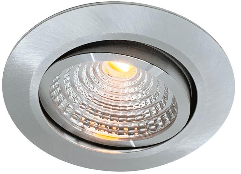 Schwenkbarer Einbaustrahler MOBiDIM COB SLIM R 9W 2700K 60° alu gebürstet 01660070 MOBILUX