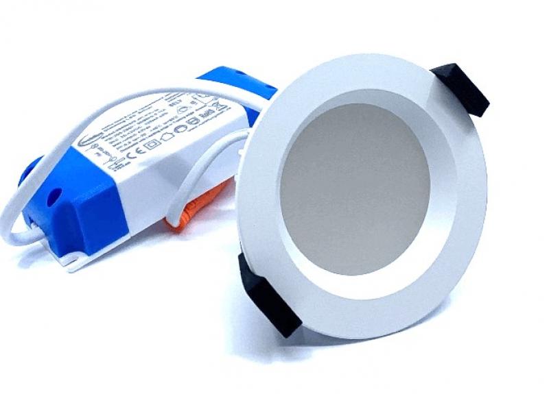 NUR NOCH ANGEGEBENER BESTAND LIEFERBAR! Spitzwasser geschützte LED-Einbauleuchte dimmbar MOBiDIM SMD IP44 10W R85 830 weiß 05000346 Mobilux