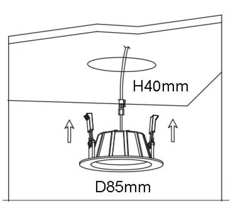 NUR NOCH ANGEGEBENER BESTAND LIEFERBAR! Spitzwasser geschützte LED-Einbauleuchte dimmbar MOBiDIM SMD IP44 10W R85 830 weiß 05000346 Mobilux