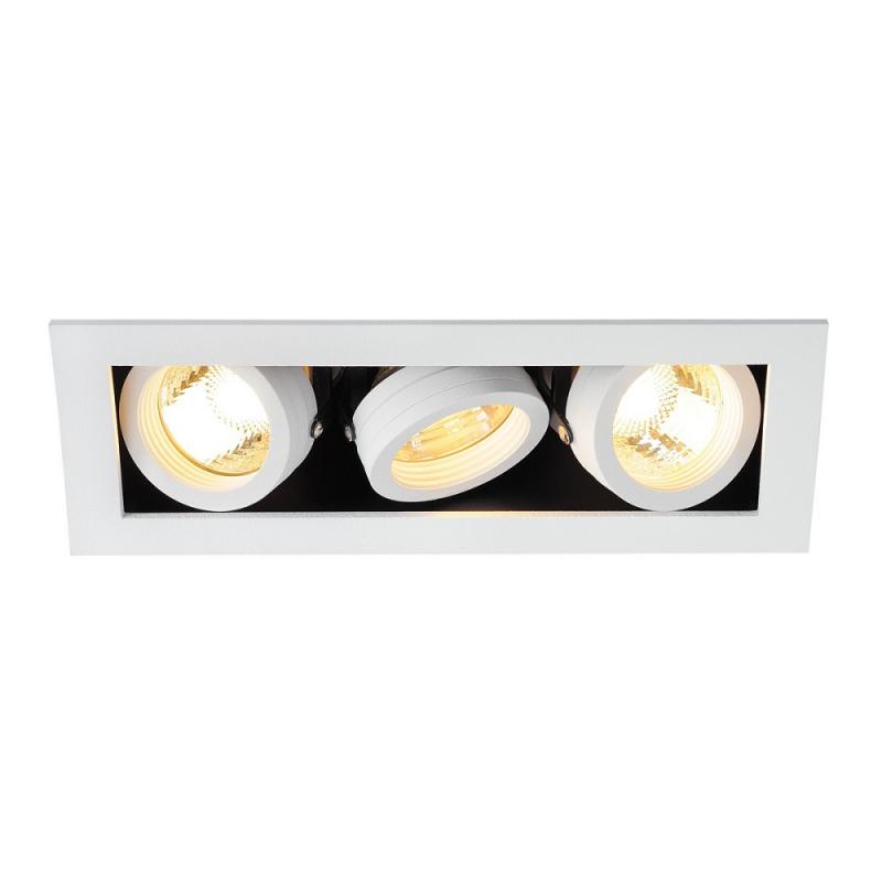 SLV 115531 KADUX 3 GU10 Downlight, eckig, mattweiss, max. 3x50W
