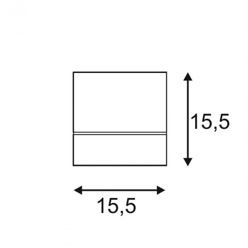 SLV 117100 KARDAMOD SURFACE SQUARE ES111 SINGLE Deckenleuchte GU10 eckig schwarz matt