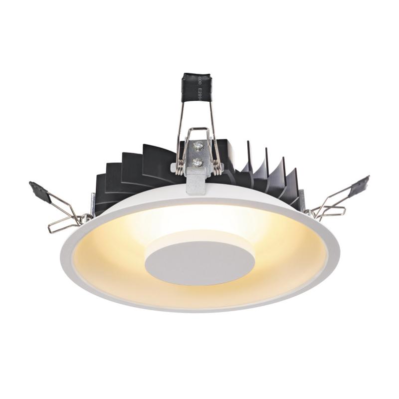 Edle Erscheinung an der Decke OCCULDAS LED-Deckeneinbauleuchte, rund, weiss, Ø22cm, SLV 117311