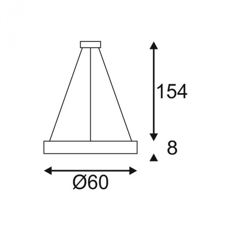 SLV 133841 MEDO PRO 60 RING Pendelleuchte LED 3000K weiß  A++