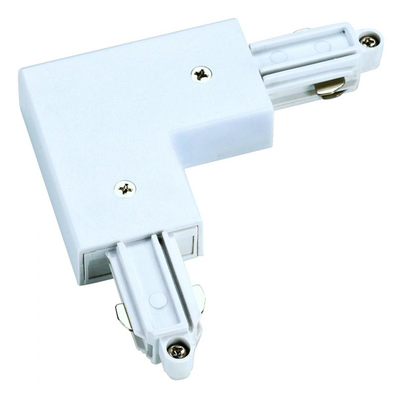 SLV 143061 Eckverbinder für 1-Phasen HV-Stromschiene, Aufbauversion weiss, Erde innen