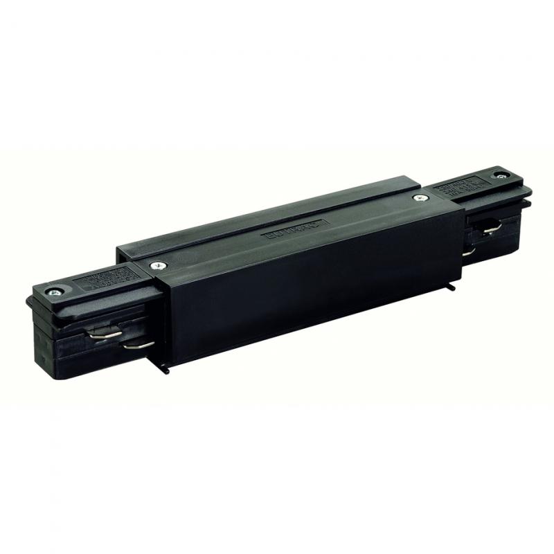 SLV 145660 EUTRAC Längsverbinder mit Einspeisemöglichkeit, schwarz