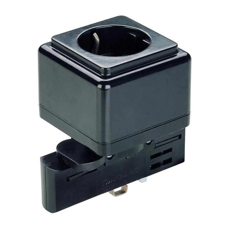 SLV 145700 EUTRAC Schienen Steckdose, schwarz