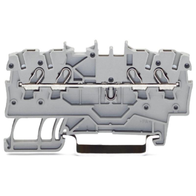 WAGO 2000-1405 4-Leiter-Durchgangsklemme 1 mm² schwarz | Push-in CAGE CLAMP | Ex e II