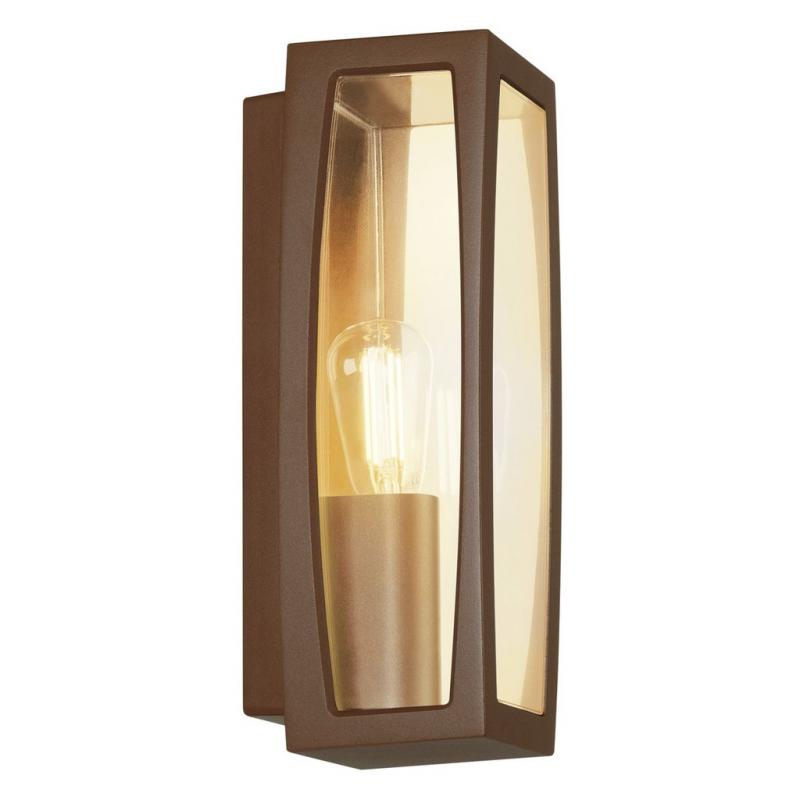 SLV 230657 MERIDIAN BOX Mediterrane Aussen Wandleuchte rost IP54