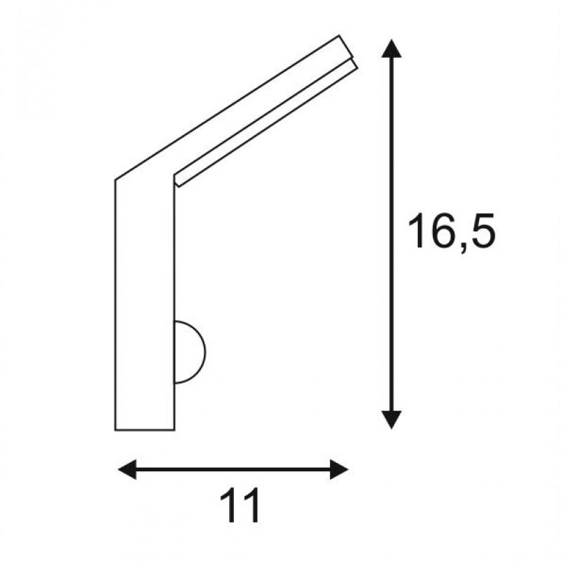 SLV 232915 ORDI LED Wandaußenleuchte mit Bewegungssensor anthrazit