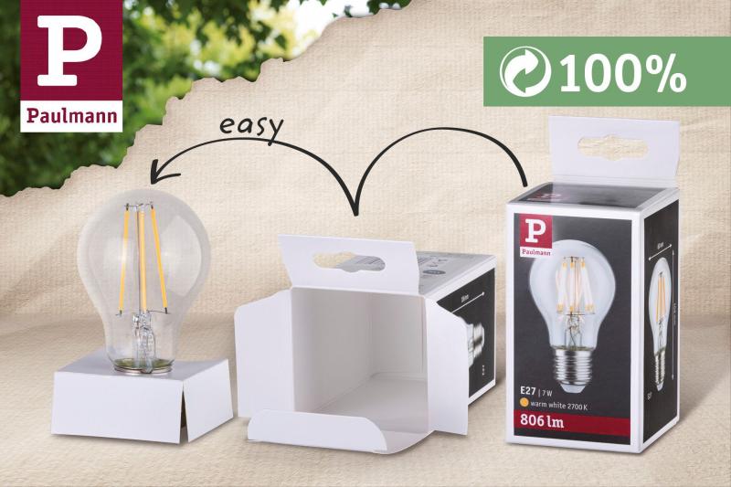 Paulmann E14 28573 LED Tropfen Lampe 2.5W wie 25W 3step dimmbar klar