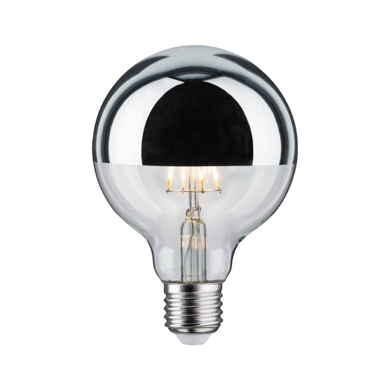 Paulmann 28673 LED G95 Kopfspiegel 600lm E27 2700K 6.5W silber dimmbar