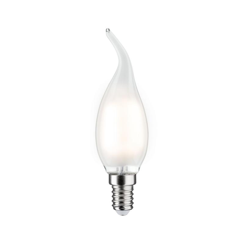Paulmann E14 28688 LED Filament Kerze Windstoßlicht cosy 470lm 4.8W satin dimmbar 2700K