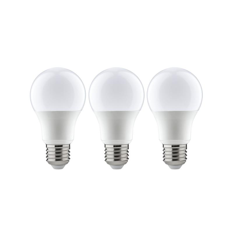 Paulmann 28871 3er-Pack Standard LED Birne E27 8W warmweiß Opal