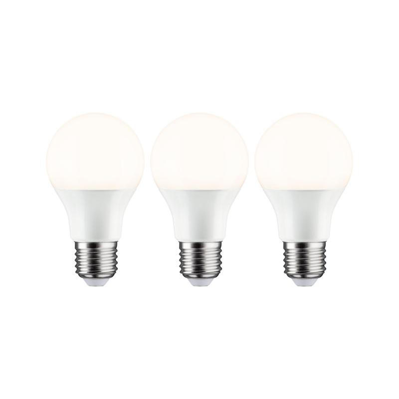 Paulmann 28871 3er-Pack Standard LED Birne E27 8W warmweiß Opal