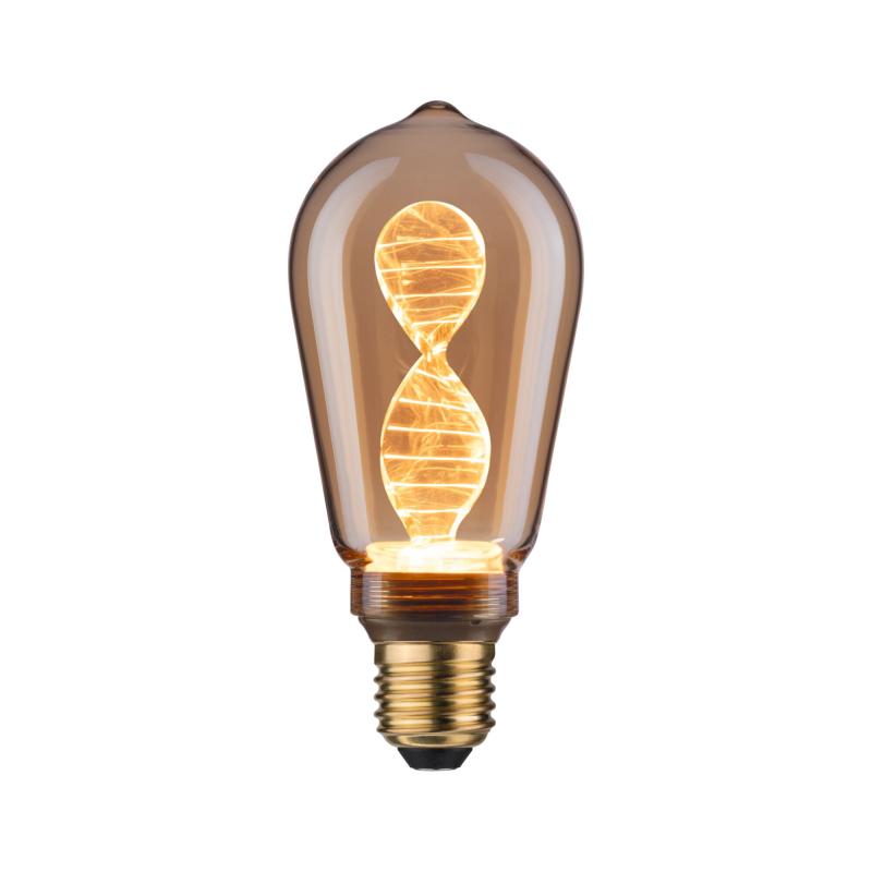 Paulmann 28885 Inner Glow Edition E27 retro vintage LED Kolben Helix 3,5W extra warmweiß  Gold