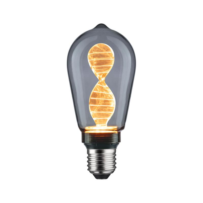 Paulmann 28886 Inner Glow Edition E27 LED Kolben Helix 3,5W extra warmweiß Rauchglas