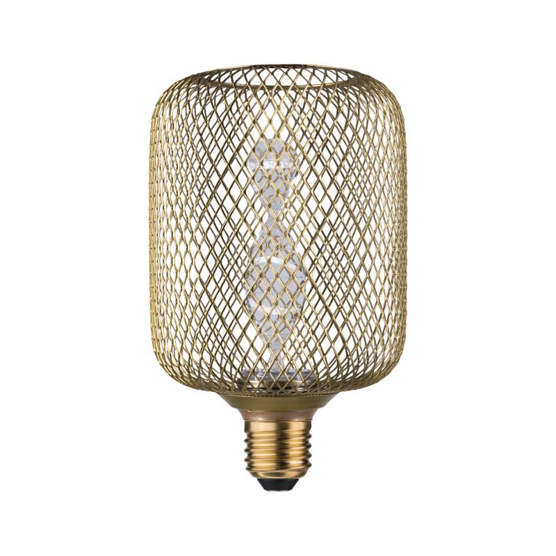 Paulmann 29084 Metallic Glow Standard 230V LED Leuchtmittel Zyl E27 Helix 130lm 3,5W 1800K Messing