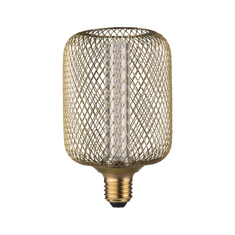 Paulmann 29085 Metallic Glow Standard 230V LED Leuchtmittel Zyl E27 Spiral 200lm 4,2W 1800K Messing