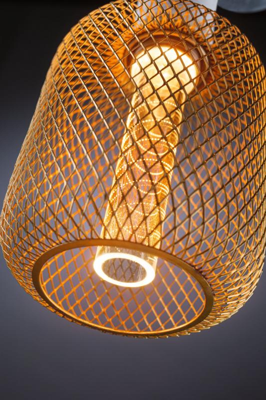 Paulmann 29085 Metallic Glow Standard 230V LED Leuchtmittel Zyl E27 Spiral 200lm 4,2W 1800K Messing