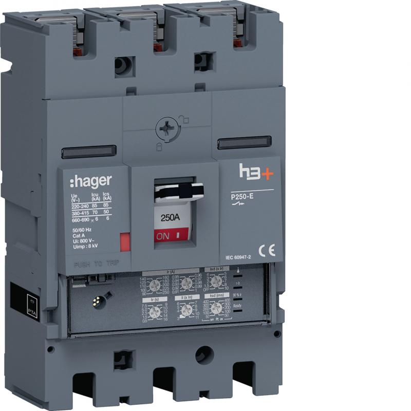 Hager Leistungssch. h3+ P250 LSI 3x250A 70kA