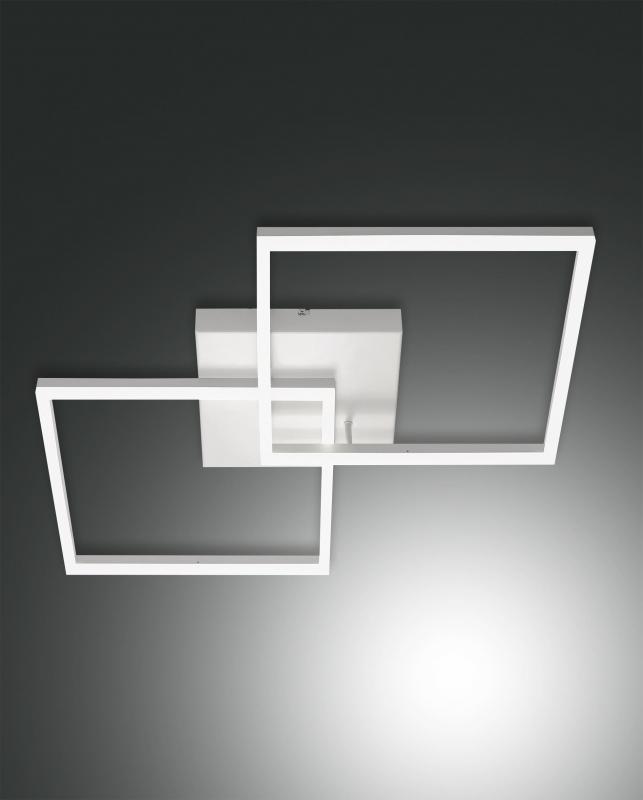 Bard LED Deckenleuchte Doppelrahmen Weiss Fabas Luce