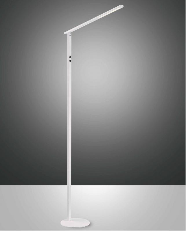 Filigrane LED Steh/Leseleuchte IDEAL in Weiß Touchdimmer Fabas Luce