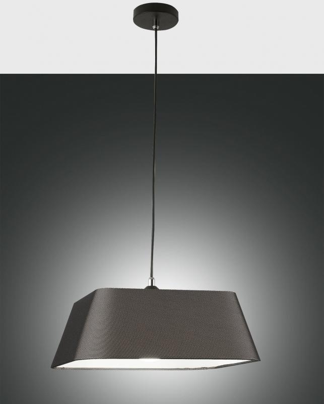Allegra Imposante italienische Pendelleuchte mit hochwertigem Stoffschirm von Fabas Luce
