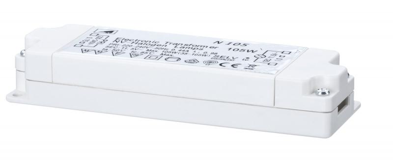 TIP 3651 Nice Price VDE Elektroniktrafo 35-105W 230/12V 105VA Weiß