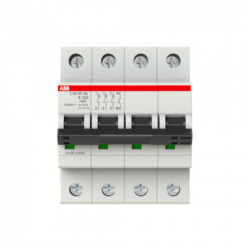 ABB S203MT-K32NA Sicherungsautomat K-Char., 10kA, 32A, 3P, +NA