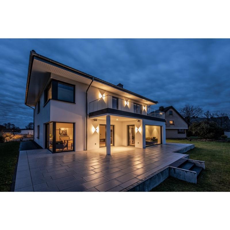 SLV 232105 LOGS WALL Außenwandleuchte eckig in anthrazit inkl. warmweiße LED