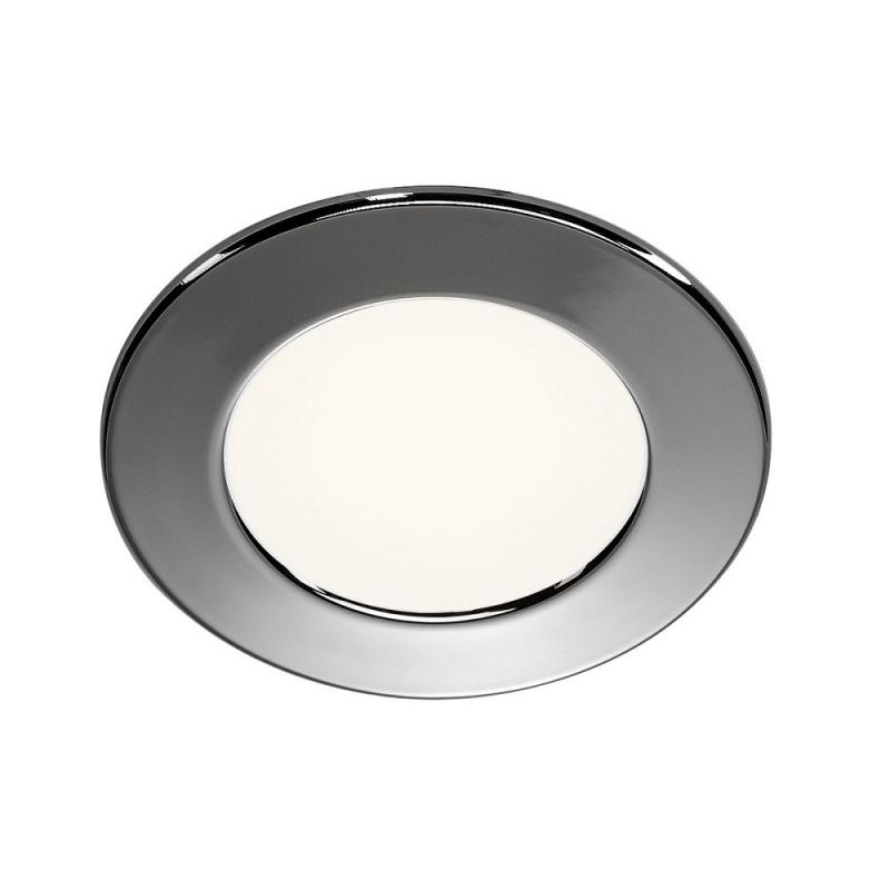 SLV 112222 DL 126 LED Einbauleuchte rund chrom 3W 3000K