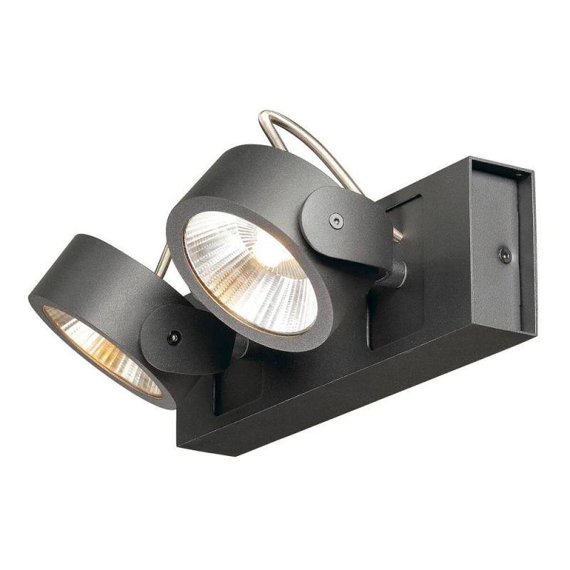 SLV 1000129 KALU LED 2 Wand- und Deckenstrahler schwarz warmweiß 60° dimmbar