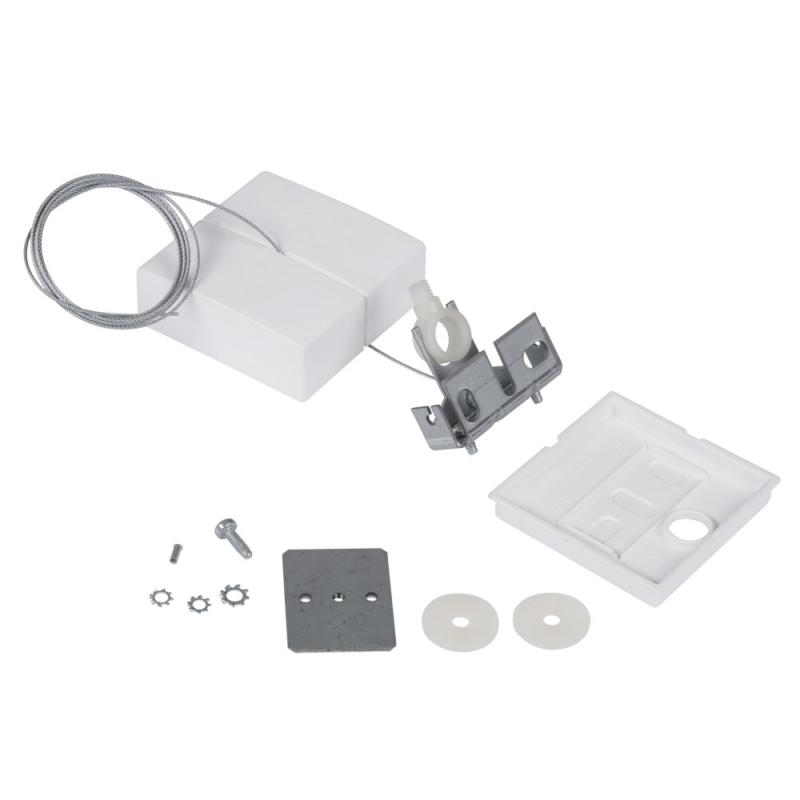 Siteco Vega® 11 Seilabhängung mit Baldachin, weiß, eckig, Abhängehöhe bis zu 1,2m