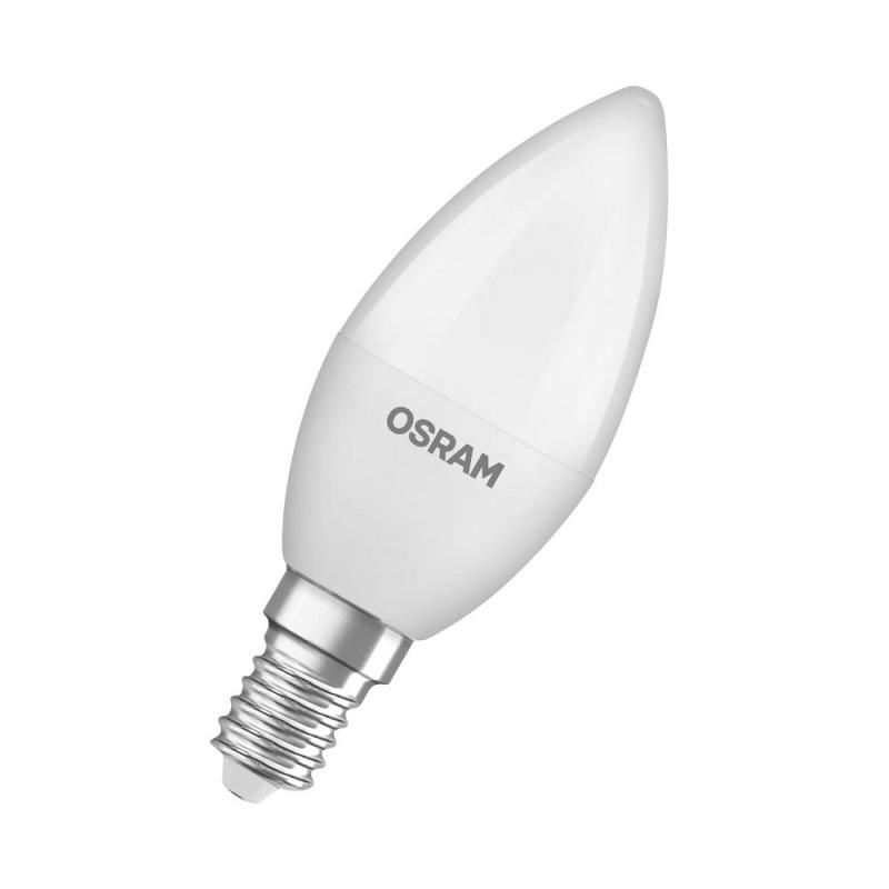3er OSRAM E14 LED Base Classic B 60  Kerze matt 6,8W wie 60W kaltweß für Kronleucher und schmale Leuchten
