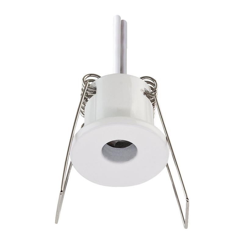 EVN 421001 Deckeneinbauleuchte Weiß rund G4 12 V AC/DC dimmbar für Sternenhimmel und Akzentbeleuchtung Einbaudurchmesser 25 mm