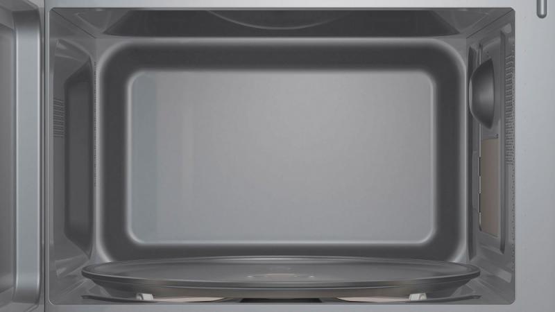 Bosch Serie 2 Mikrowelle, 26 x 44 cm, 800 W, Drehteller, Reinigungsunterstützung, LED-Beleuchtung gleichmäßige Ausleuchtung FFL020MW0