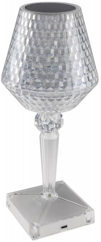 ChiliTec LED Akku-Tischleuchte "Foco Guapa" Li-Akku, Weiß & Warmweiß, ØxH 11x26cm