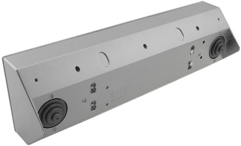 ChiliTec 5-fach Steckdosenblock, silber 250V~/ 16A, Aufbaumontage