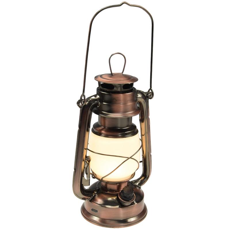 ChiliTec LED Akku Camping Laterne "CT-Copper Pro" ØxH 12x23,5cm, USB-C, warmweiß, dimmbar