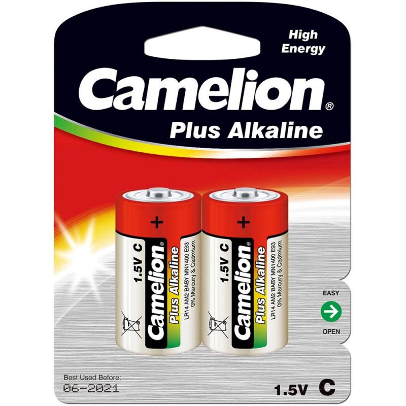2er Pack Baby-Batterien CAMELION AlkalinePlus Typ C/LR14, 1,5V