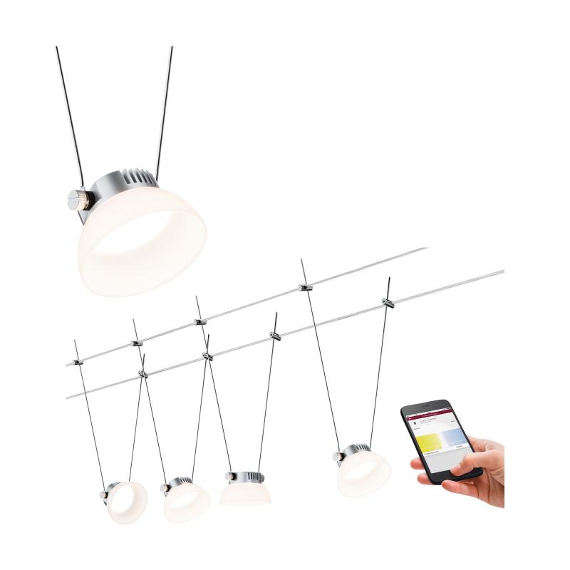 Paulmann 50016 SmartHome BLE IceLED Wire System 4x4W Chrom/Weiß /12V DC