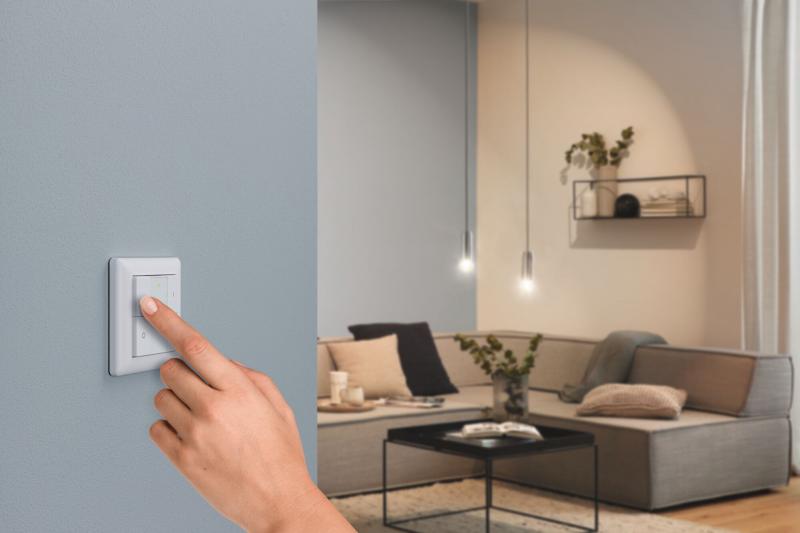 Paulmann 50134 Wandschalter Smart Home Zigbee On/Off/dimmbar Weiß
