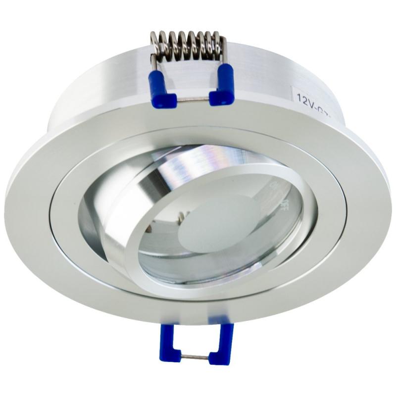 EVN 506014 Schwenkbare Deckeneinbauleuchte Aluminium 12 V 20° Einbaudurchmesser 80 mm