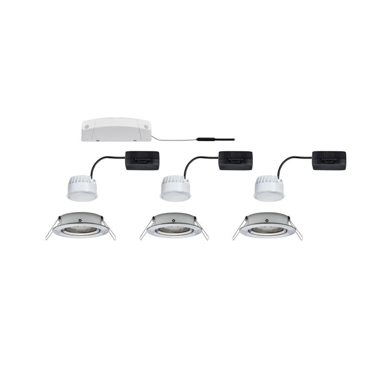 3er Set Einbauleuchten Nova Coin Paulmann 5141 mit ZigBee Cephei Controller