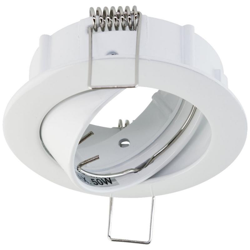 EVN 515001 Schwenkbare Deckeneinbauleuchte ohne Fassung Weiß 12 V schwenkbar 40° Einbaudurchmesser 75 mm