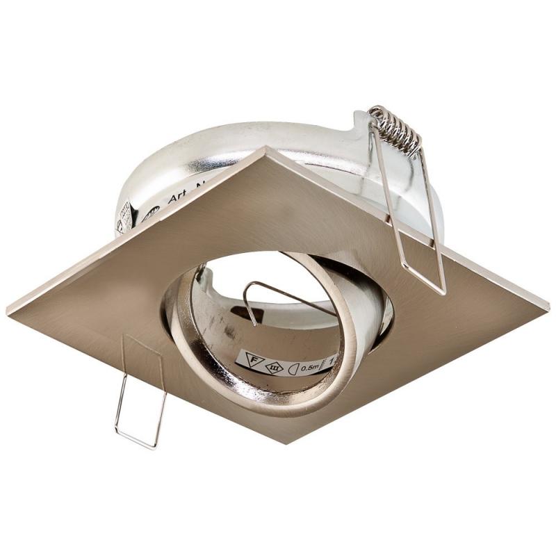 EVN 549013 schwenkbare Deckeneinbauleuchte 12V Chrom satiniert 35° GX5,3 Einbaudurchmesser 93 mm