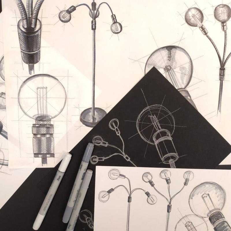 Halo Design CABLE-SET Schlichte Pendelleuchte Silver